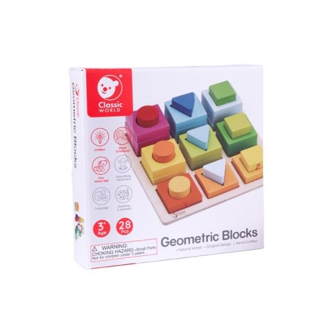 CLASSIC WORLD Układanka Nauka Kształtów i Liczenia 5w1 Domino Sorter MONTESSORI 28 el. CLASSIC WORLD Układanka Nauka Kształtów i Liczenia 5w1 Domino Sorter MONTESSORI 28 el.