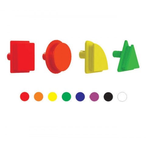 MASTERKIDZ Geometryczne Elementy 8 Kolorów 256 szt Akcesoria do tablic STEM MASTERKIDZ Geometryczne Elementy 8 Kolorów 256 szt Akcesoria do tablic STEM