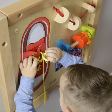 MASTERKIDZ Tablica Edukacyjna - Zręczność Manualna Sznurowanie Montessori MASTERKIDZ Tablica Edukacyjna - Zręczność Manualna Sznurowanie Montessori