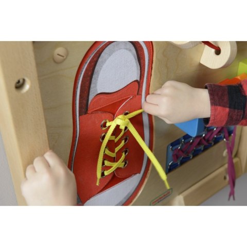 MASTERKIDZ Tablica Edukacyjna - Zręczność Manualna Sznurowanie Montessori MASTERKIDZ Tablica Edukacyjna - Zręczność Manualna Sznurowanie Montessori