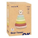 TOOKY TOY Drewniana Układanka Piramidka Miś TOOKY TOY Drewniana Układanka Piramidka Miś