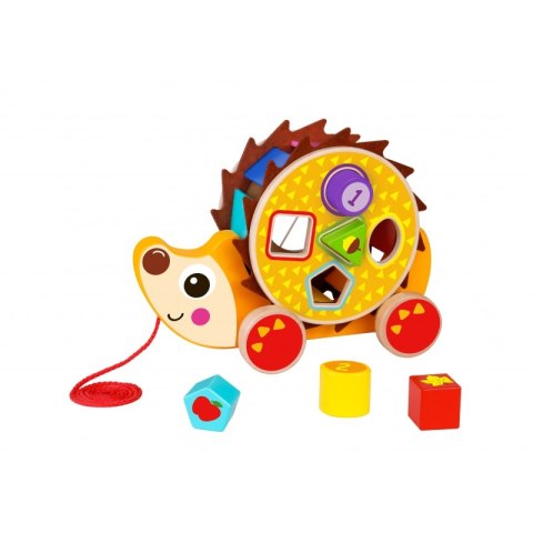TOOKY TOY Duży Drewniany Sorter Jeż Do Ciągnięcia 2w1 TOOKY TOY Duży Drewniany Sorter Jeż Do Ciągnięcia 2w1