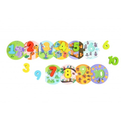 TOOKY TOY Edukacyjne Puzzle Układanka Montessori Nauka Liczenia TOOKY TOY Edukacyjne Puzzle Układanka Montessori Nauka Liczenia