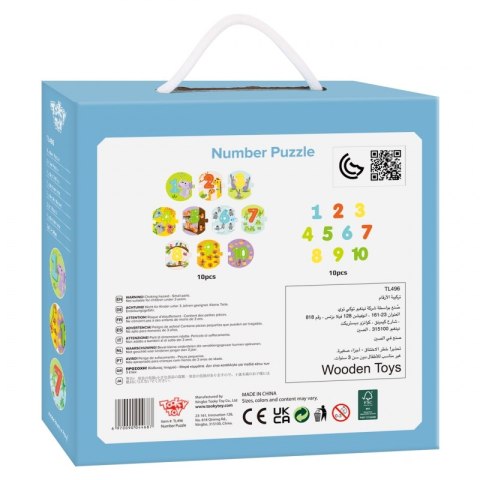 TOOKY TOY Edukacyjne Puzzle Układanka Montessori Nauka Liczenia TOOKY TOY Edukacyjne Puzzle Układanka Montessori Nauka Liczenia