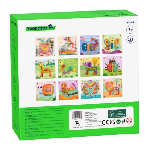 TOOKY TOY Układanka z Pinezkami Kołki Wpinaczka TOOKY TOY Układanka z Pinezkami Kołki Wpinaczka