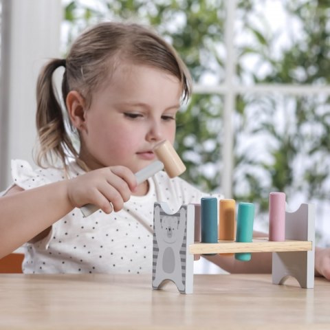 VIGA PolarB Drewniana Ławeczka Przebijanka Wbijanka z Młotkiem - Montessori VIGA PolarB Drewniana Ławeczka Przebijanka Wbijanka z Młotkiem - Montessori