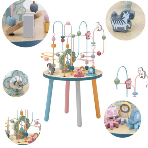 VIGA PolarB Drewniany Stolik Edukacyjny Manipulacyjny Przeplatanka Montessori VIGA PolarB Drewniany Stolik Edukacyjny Manipulacyjny Przeplatanka Montessori