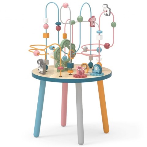 VIGA PolarB Drewniany Stolik Edukacyjny Manipulacyjny Przeplatanka Montessori VIGA PolarB Drewniany Stolik Edukacyjny Manipulacyjny Przeplatanka Montessori