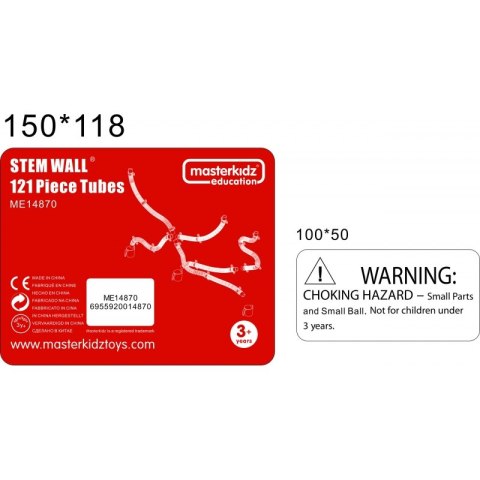 MASTERKIDZ System Rur Do Tablicy STEM 121 elementów MASTERKIDZ System Rur Do Tablicy STEM 121 elementów