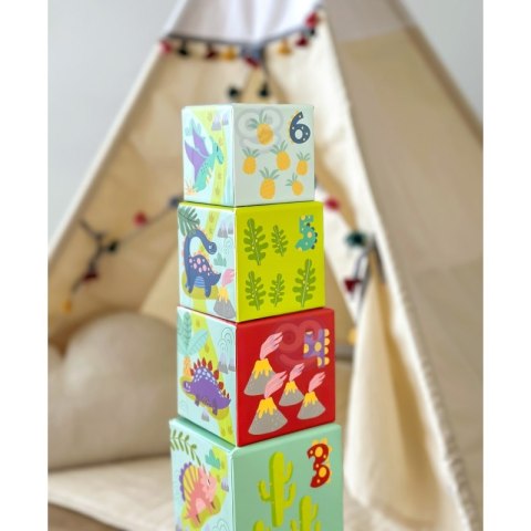 TOOKY TOY Drewniane Klocki Układanka Edukacyjna + 6 Figurek do zabawy 12 el. TOOKY TOY Drewniane Klocki Układanka Edukacyjna + 6 Figurek do zabawy 12 el.