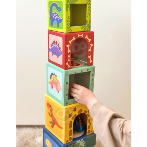 TOOKY TOY Drewniane Klocki Układanka Edukacyjna + 6 Figurek do zabawy 12 el. TOOKY TOY Drewniane Klocki Układanka Edukacyjna + 6 Figurek do zabawy 12 el.