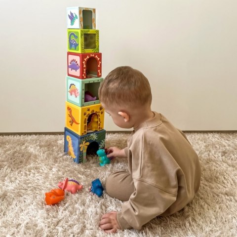TOOKY TOY Drewniane Klocki Układanka Edukacyjna + 6 Figurek do zabawy 12 el. TOOKY TOY Drewniane Klocki Układanka Edukacyjna + 6 Figurek do zabawy 12 el.