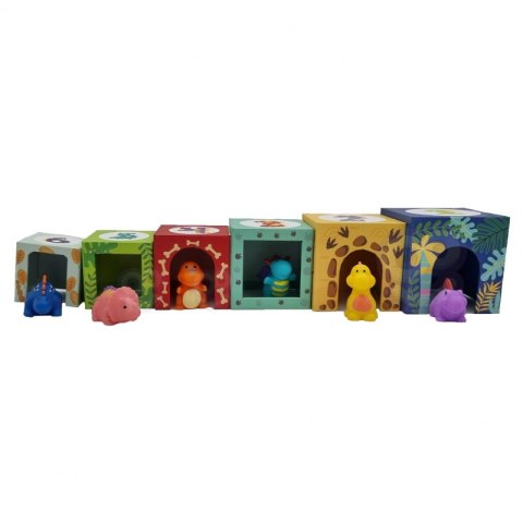TOOKY TOY Drewniane Klocki Układanka Edukacyjna + 6 Figurek do zabawy 12 el. TOOKY TOY Drewniane Klocki Układanka Edukacyjna + 6 Figurek do zabawy 12 el.