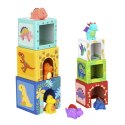 TOOKY TOY Drewniane Klocki Układanka Edukacyjna + 6 Figurek do zabawy 12 el. TOOKY TOY Drewniane Klocki Układanka Edukacyjna + 6 Figurek do zabawy 12 el.