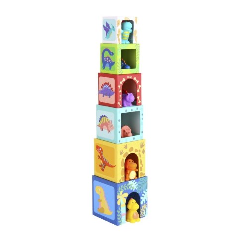 TOOKY TOY Drewniane Klocki Układanka Edukacyjna + 6 Figurek do zabawy 12 el. TOOKY TOY Drewniane Klocki Układanka Edukacyjna + 6 Figurek do zabawy 12 el.