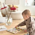 TOOKY TOY Drewniane Puzzle Montessori Transport Pojazdy z Pinezkami Do Dopasowania