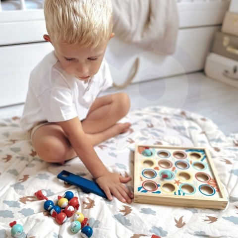 TOOKY TOY Gra dla Dzieci Drewniany Stół Latające Rybki 19 el. TOOKY TOY Gra dla Dzieci Drewniany Stół Latające Rybki 19 el.