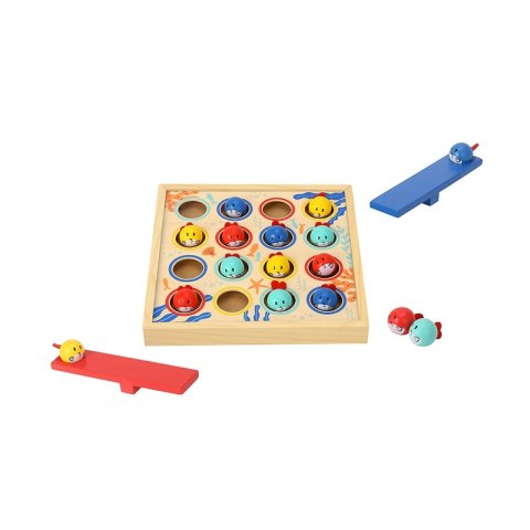 TOOKY TOY Gra dla Dzieci Drewniany Stół Latające Rybki 19 el. TOOKY TOY Gra dla Dzieci Drewniany Stół Latające Rybki 19 el.