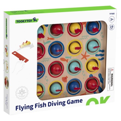 TOOKY TOY Gra dla Dzieci Drewniany Stół Latające Rybki 19 el. TOOKY TOY Gra dla Dzieci Drewniany Stół Latające Rybki 19 el.