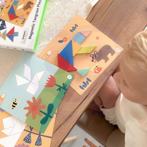 TOOKY TOY Puzzle Tangram Układanka dla Dzieci Nauka Kształtów Figury Kształty 18el. TOOKY TOY Puzzle Tangram Układanka dla Dzieci Nauka Kształtów Figury Kształty 18el.