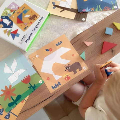 TOOKY TOY Puzzle Tangram Układanka dla Dzieci Nauka Kształtów Figury Kształty 18el. TOOKY TOY Puzzle Tangram Układanka dla Dzieci Nauka Kształtów Figury Kształty 18el.