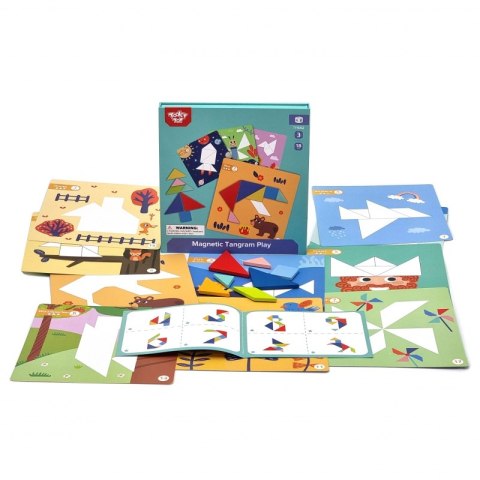 TOOKY TOY Puzzle Tangram Układanka dla Dzieci Nauka Kształtów Figury Kształty 18el. TOOKY TOY Puzzle Tangram Układanka dla Dzieci Nauka Kształtów Figury Kształty 18el.