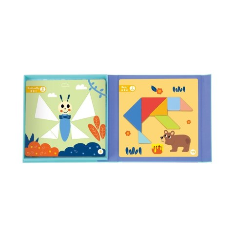 TOOKY TOY Puzzle Tangram Układanka dla Dzieci Nauka Kształtów Figury Kształty 18el. TOOKY TOY Puzzle Tangram Układanka dla Dzieci Nauka Kształtów Figury Kształty 18el.