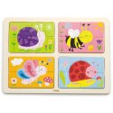 VIGA Drewniane Puzzle Owady 4w1 VIGA Drewniane Puzzle Owady 4w1