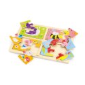 VIGA Drewniane Puzzle Owady 4w1 VIGA Drewniane Puzzle Owady 4w1