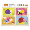 VIGA Drewniane Puzzle Owady 4w1 VIGA Drewniane Puzzle Owady 4w1