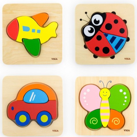 VIGA Pierwsze drewniane Puzzle maluszka Miś VIGA Pierwsze drewniane Puzzle maluszka Miś