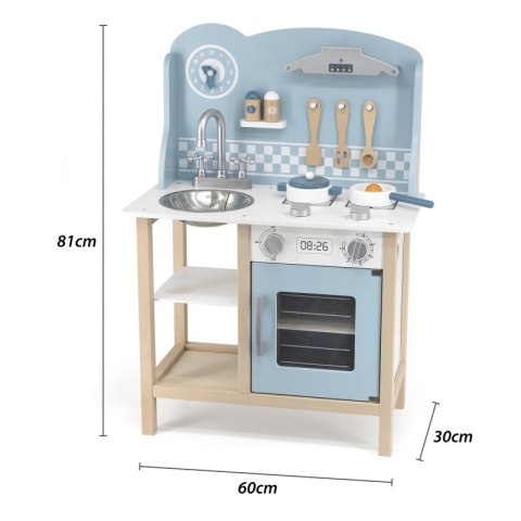 VIGA PolarB Drewniana Kuchnia z Akcesoriami Silver - Blue VIGA PolarB Drewniana Kuchnia z Akcesoriami Silver - Blue