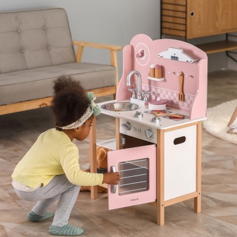 VIGA PolarB Drewniana Kuchnia z Akcesoriami Silver - Pink VIGA PolarB Drewniana Kuchnia z Akcesoriami Silver - Pink