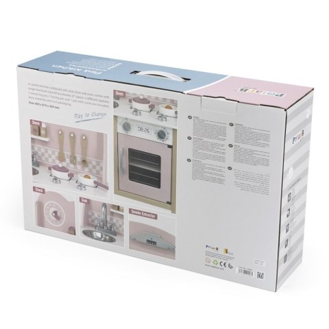 VIGA PolarB Drewniana Kuchnia z Akcesoriami Silver - Pink VIGA PolarB Drewniana Kuchnia z Akcesoriami Silver - Pink