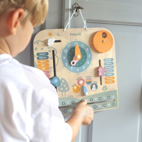 VIGA PolarB Drewniany Kalendarz i Zegar Montessori VIGA PolarB Drewniany Kalendarz i Zegar Montessori