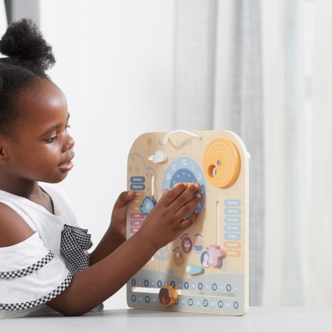 VIGA PolarB Drewniany Kalendarz i Zegar Montessori VIGA PolarB Drewniany Kalendarz i Zegar Montessori
