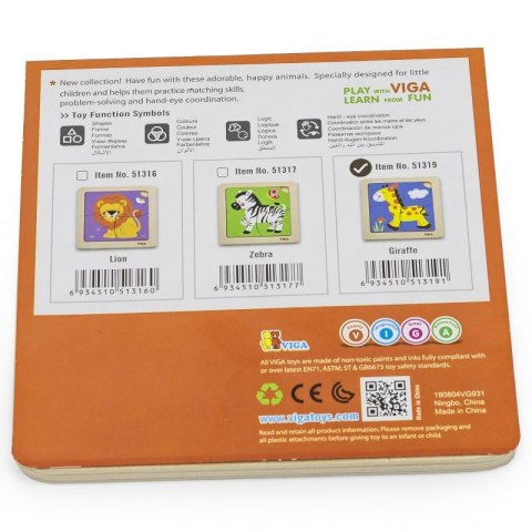 VIGA Poręczne Drewniane Puzzle Żyrafa VIGA Poręczne Drewniane Puzzle Żyrafa