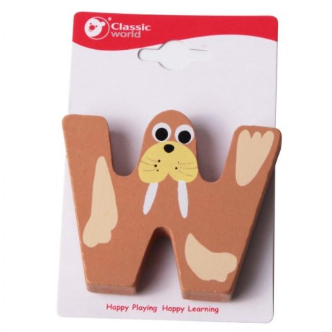 CLASSIC WORLD Drewniana Literka W CLASSIC WORLD Drewniana Literka W