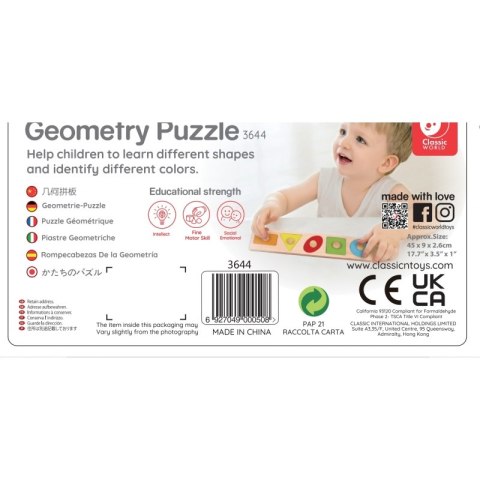 CLASSIC WORLD Układanka MONTESSORI dla Dzieci Nauka Kształtów Figur Kolorów 7 el. CLASSIC WORLD Układanka MONTESSORI dla Dzieci Nauka Kształtów Figur Kolorów 7 el.