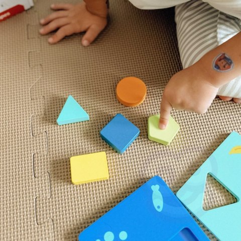 TOOKY TOY Układanka Montessori Kształty i Kolory Zwierzątka 6 Planszy FSC TOOKY TOY Układanka Montessori Kształty i Kolory Zwierzątka 6 Planszy FSC