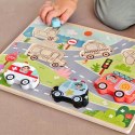 Tooky Toy Drewniane Puzzle Montessori Pojazdy Samochody Samolot Statek Miasto Dopasuj Kształty Tooky Toy Drewniane Puzzle Montessori Pojazdy Samochody Samolot Statek Miasto Dopasuj Kształty