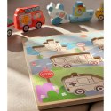 Tooky Toy Drewniane Puzzle Montessori Pojazdy Samochody Samolot Statek Miasto Dopasuj Kształty Tooky Toy Drewniane Puzzle Montessori Pojazdy Samochody Samolot Statek Miasto Dopasuj Kształty