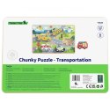 Tooky Toy Drewniane Puzzle Montessori Pojazdy Samochody Samolot Statek Miasto Dopasuj Kształty Tooky Toy Drewniane Puzzle Montessori Pojazdy Samochody Samolot Statek Miasto Dopasuj Kształty