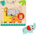 Tooky Toy Drewniane Puzzle Montessori Wielowarstwowe Tablica Zwierzątka Leśne 7 el. Tooky Toy Drewniane Puzzle Montessori Wielowarstwowe Tablica Zwierzątka Leśne 7 el.