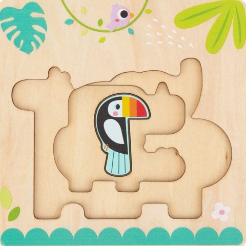 Tooky Toy Drewniane Puzzle Montessori Wielowarstwowe Tablica Zwierzątka Leśne 7 el. Tooky Toy Drewniane Puzzle Montessori Wielowarstwowe Tablica Zwierzątka Leśne 7 el.
