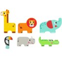 Tooky Toy Drewniane Puzzle Montessori Wielowarstwowe Tablica Zwierzątka Leśne 7 el. Tooky Toy Drewniane Puzzle Montessori Wielowarstwowe Tablica Zwierzątka Leśne 7 el.