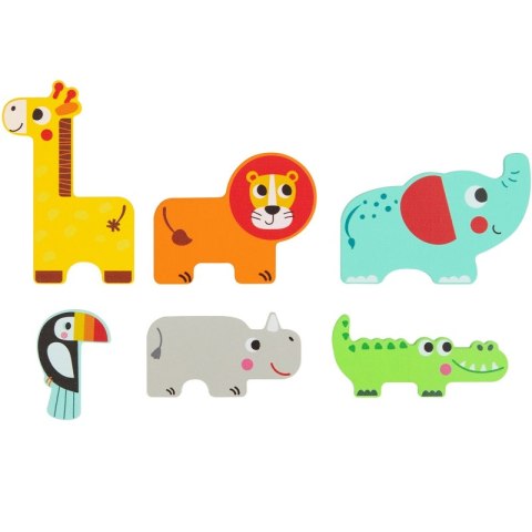 Tooky Toy Drewniane Puzzle Montessori Wielowarstwowe Tablica Zwierzątka Leśne 7 el. Tooky Toy Drewniane Puzzle Montessori Wielowarstwowe Tablica Zwierzątka Leśne 7 el.