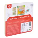 Tooky Toy Drewniane Puzzle Montessori Wielowarstwowe Tablica Zwierzątka Leśne 7 el. Tooky Toy Drewniane Puzzle Montessori Wielowarstwowe Tablica Zwierzątka Leśne 7 el.