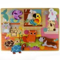 Tooky Toy Drewniane Puzzle Montessori Zwierzątka Dom Dopasuj Kształty Tooky Toy Drewniane Puzzle Montessori Zwierzątka Dom Dopasuj Kształty