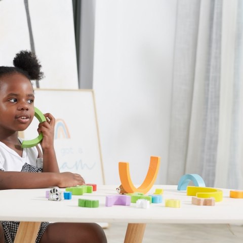 VIGA Drewniana Tęcza Układanka Klocki Kreatywne Montessori VIGA Drewniana Tęcza Układanka Klocki Kreatywne Montessori